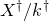 upper X Superscript dagger Baseline divided by k Superscript dagger