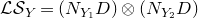 script upper L script upper S Subscript upper Y Baseline equals left parenthesis upper N Subscript upper Y 1 Baseline upper D right parenthesis circled times left parenthesis upper N Subscript upper Y 2 Baseline upper D right parenthesis