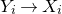 upper Y Subscript i Baseline right arrow upper X Subscript i