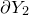 partial differential upper Y 2
