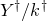 upper Y Superscript dagger Baseline divided by k Superscript dagger