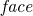 italic face