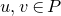 u comma v element of upper P