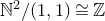 double struck upper N squared divided by left parenthesis 1 comma 1 right parenthesis approximately equals double struck upper Z