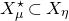 upper X Subscript mu Superscript star Baseline subset of upper X Subscript eta