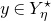y element of upper Y Subscript eta Superscript star