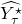 ModifyingAbove upper Y Subscript tau Superscript star Baseline With caret
