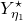 upper Y Subscript eta 1 Superscript star
