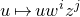 u right arrow from bar u w Superscript i Baseline z Superscript j