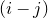 left parenthesis i minus j right parenthesis