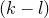 left parenthesis k minus l right parenthesis