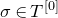 sigma element of upper T Superscript left bracket 0 right bracket