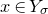 x element of upper Y Subscript sigma