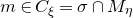 m element of upper C Subscript xi Baseline equals sigma intersection upper M Subscript eta