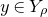 y element of upper Y Subscript rho