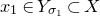 x 1 element of upper Y Subscript sigma 1 Baseline subset of upper X
