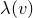 lamda left parenthesis v right parenthesis