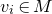 v Subscript i Baseline element of upper M