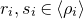 r Subscript i Baseline comma s Subscript i Baseline element of left angle bracket rho Subscript i Baseline right angle bracket