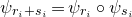 psi Subscript r Sub Subscript i Subscript plus s Sub Subscript i Baseline equals psi Subscript r Sub Subscript i Baseline ring psi Subscript s Sub Subscript i