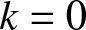 k equals 0