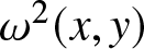 omega 2 left parenthesis x comma y right parenthesis