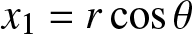 x 1 equals rcos theta