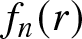 fn left parenthesis r right parenthesis