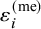 epsilon Subscript i Superscript left parenthesis me right parenthesis