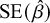 upper S upper E left parenthesis ModifyingAbove beta With caret right parenthesis