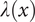lamda left parenthesis x right parenthesis