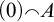left parenthesis 0 right parenthesis upper A