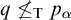 q neither less than nor equals Subscript normal upper T Baseline p Subscript alpha