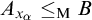 upper A Subscript x Sub Subscript alpha Baseline less than or equals Subscript normal upper M Baseline upper B