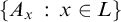 StartSet upper A Subscript x Baseline colon x element of upper L EndSet