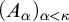 left parenthesis upper A Subscript alpha Baseline right parenthesis Subscript alpha less than kappa