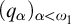 left parenthesis q Subscript alpha Baseline right parenthesis Subscript alpha less than omega 1