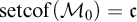 setcof left parenthesis script upper M 0 right parenthesis equals German c