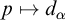 p right arrow from bar d Subscript alpha