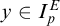 y element of upper I Subscript p Superscript upper E