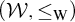 left parenthesis script upper W comma less than or equals Subscript normal upper W Baseline right parenthesis