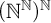 left parenthesis double struck upper N Superscript double struck upper N Baseline right parenthesis Superscript double struck upper N