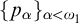 left brace p Subscript alpha Baseline right brace Subscript alpha less than omega 1