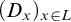left parenthesis upper D Subscript x Baseline right parenthesis Subscript x element of upper L