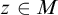 z element of upper M