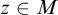z element of upper M