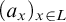 left parenthesis a Subscript x Baseline right parenthesis Subscript x element of upper L
