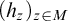 left parenthesis h Subscript z Baseline right parenthesis Subscript z element of upper M