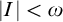 StartAbsoluteValue upper I EndAbsoluteValue less than omega