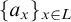 left brace a Subscript x Baseline right brace Subscript x element of upper L